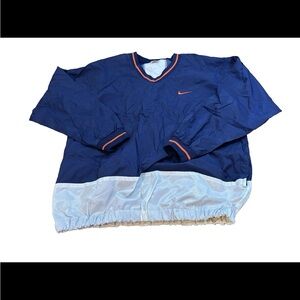 Kid's XL vintage y2k Nike blue pullover V neck wind breaker color block 2000s